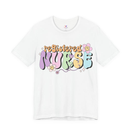 Registered Nurse Floral Retro Graphic Tee